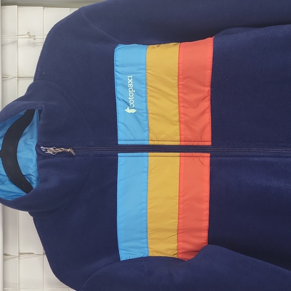 EUC Cotopaxi WomenNavy Fleece Jacket with Chest Stripes Full zip. Size M - Picture 3 of 11